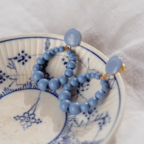 Boucles d'oreilles Suzy - Bleu Azur